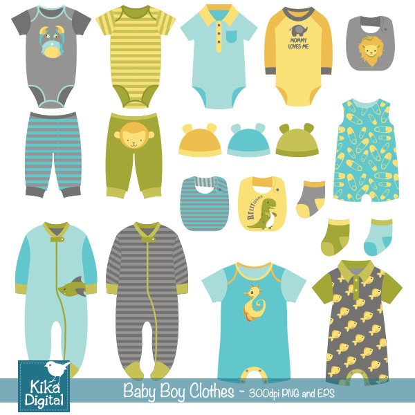 Baby Clothing Clip Art   Roupinhas De Beb    Kika Esteves Design