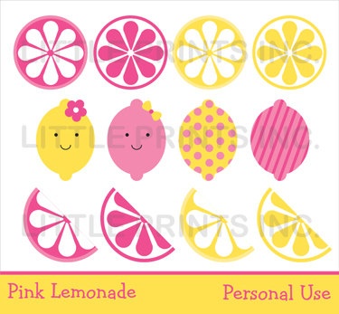      Clip Art 1st Birthday Lemonade Lemon Pink Lemonade Clips Art