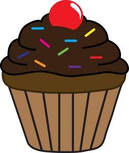 Clipart Illustration Of A Chocolate Cupcake Clipart Illustration By