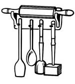Cooking Utensil Clipart Black And White Kitchen 20counter 20clipart
