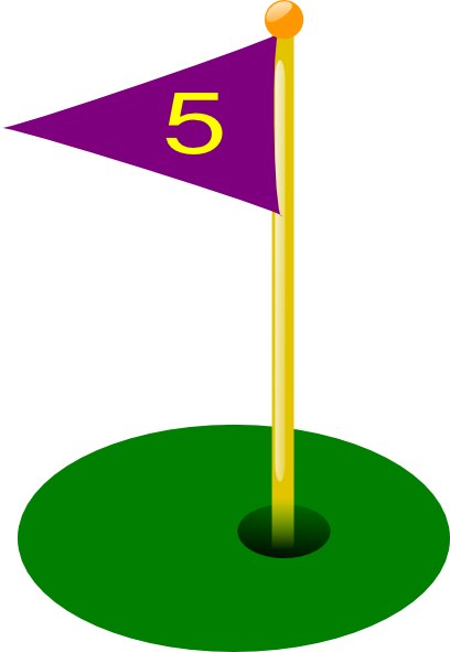 Golf Flag 5th Hole Clip Art At Clker Com   Vector Clip Art Online