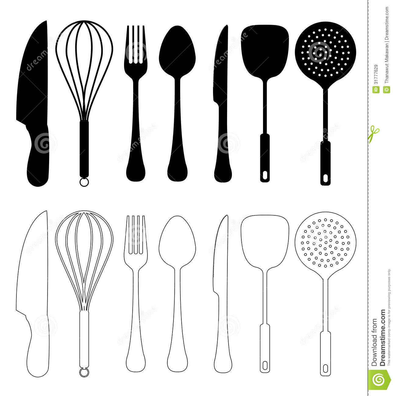 Kitchen Utensils Vector Royalty Free Stock Images   Image  31777629