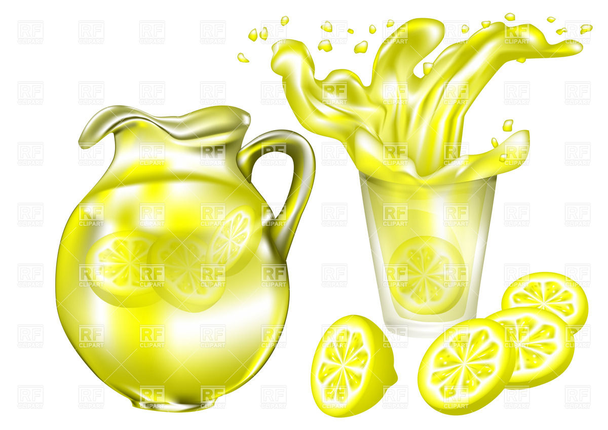 Lemonade In Glass Download Royalty Free Vector Clipart  Eps