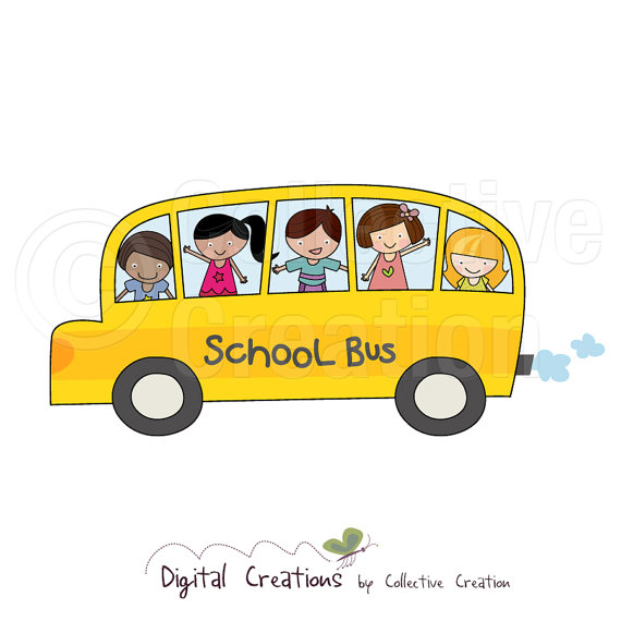 School Bus Digital Clip Art Personal And By Collectivecreation
