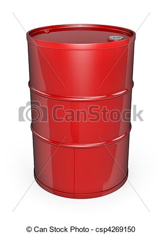 Stock Illustration Of Red Oil Drum   Red Oil Barrel High Quality 3d