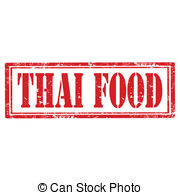 Thai Food Stamp   Grunge Rubber Stamp With Text Thai