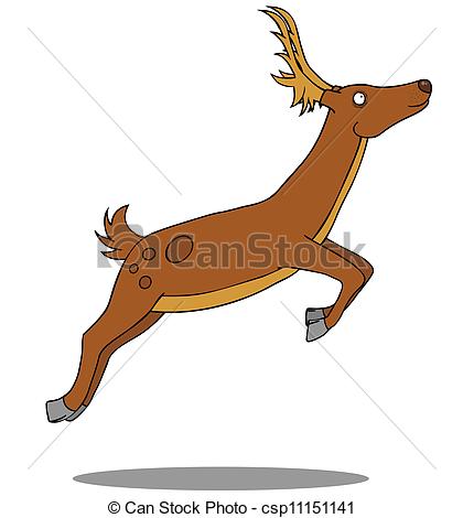 Vector Of Running Deer A Running Deer Csp11151141 Search Clip Art