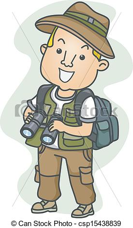 Vectors Of Male Explorer   Illustration Of A Man Dressed In Camping
