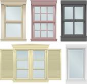 Window Pane Clipart Black And White Five Windows   Clipart Graphic