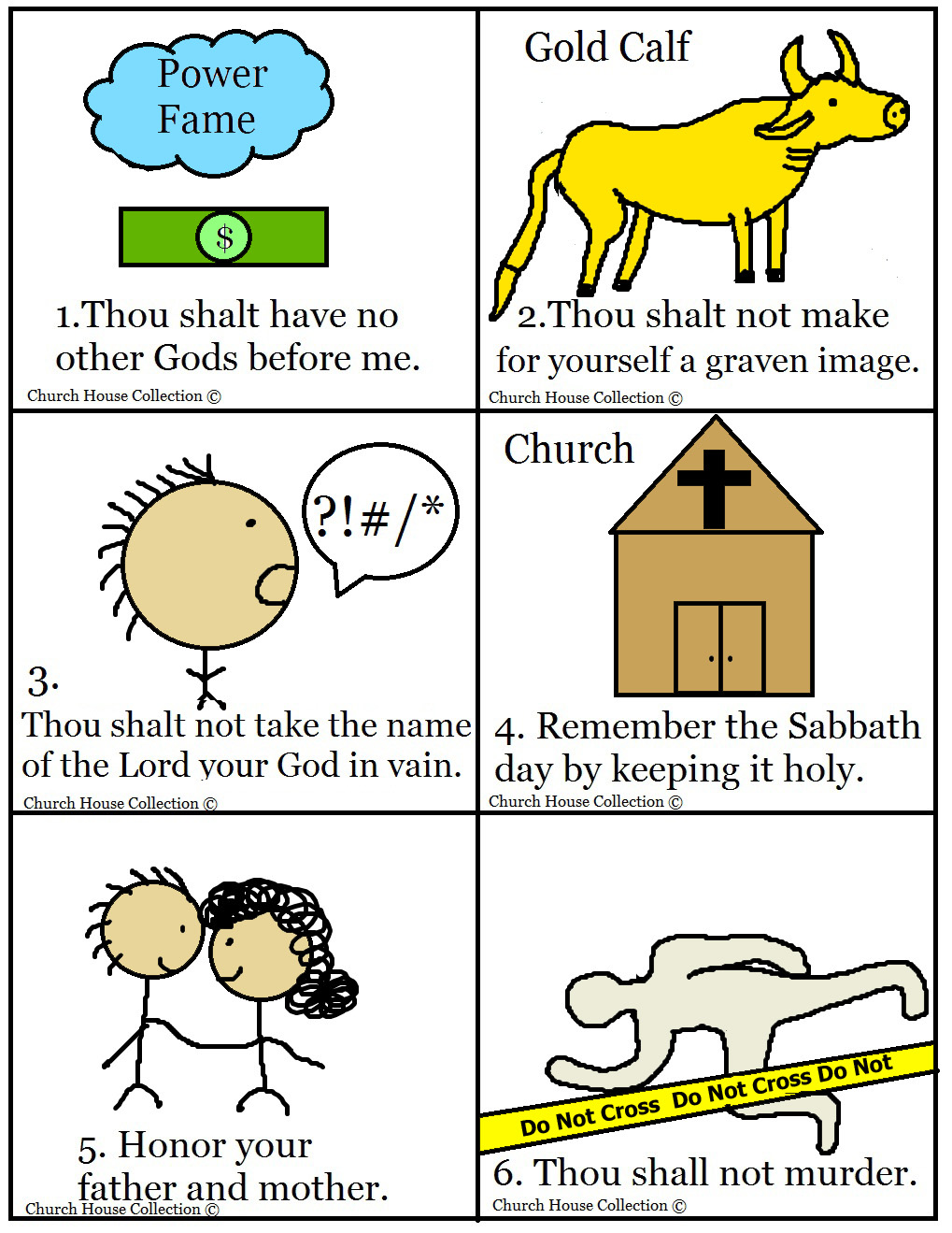 10 Commandments Bible Matching Game