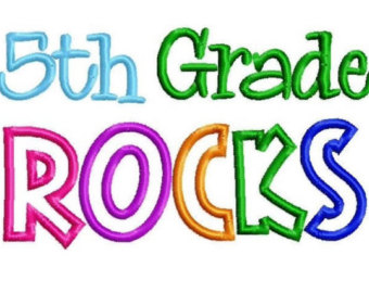 6th Grade Rocks Clip Art 5th Grade Rocks Embroidered