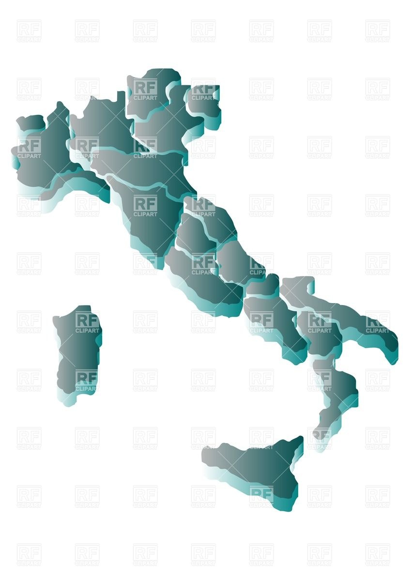Abstract Map Of Italy 25597 Silhouettes Outlines Download Royalty    