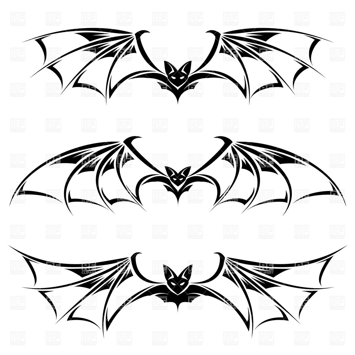 Bat 7519 Silhouettes Outlines Download Royalty Free Vector Clipart