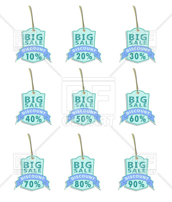 Big Sale Blue Tags 75972 Download Royalty Free Vector Clipart  Eps 