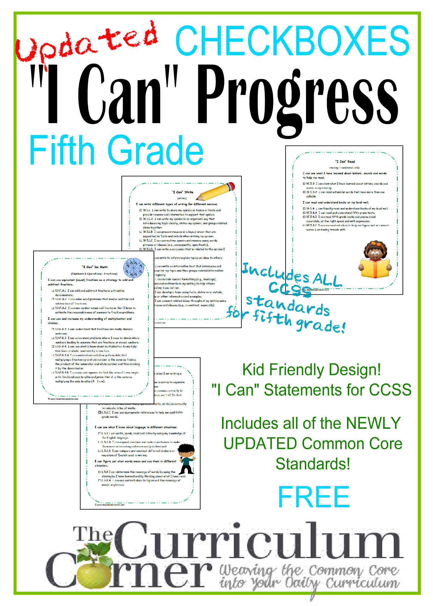 Can Statements Ccss Kid Friendly Clip Art Checkboxes By Www