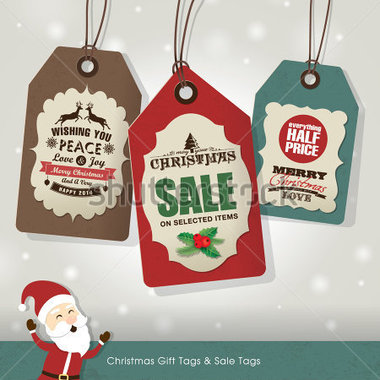 Christmas Sale Tags Stock Vector   Clipart Me