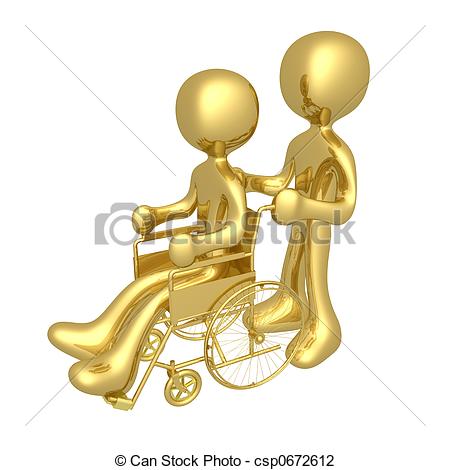 Clip Art Van Persoon Wheelchair   Persoon Portie Een Ander Persoon    