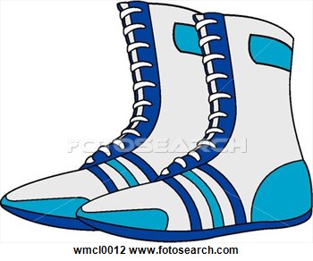 Clipart   Wrestling Shoes  Fotosearch   Search Clipart Illustration