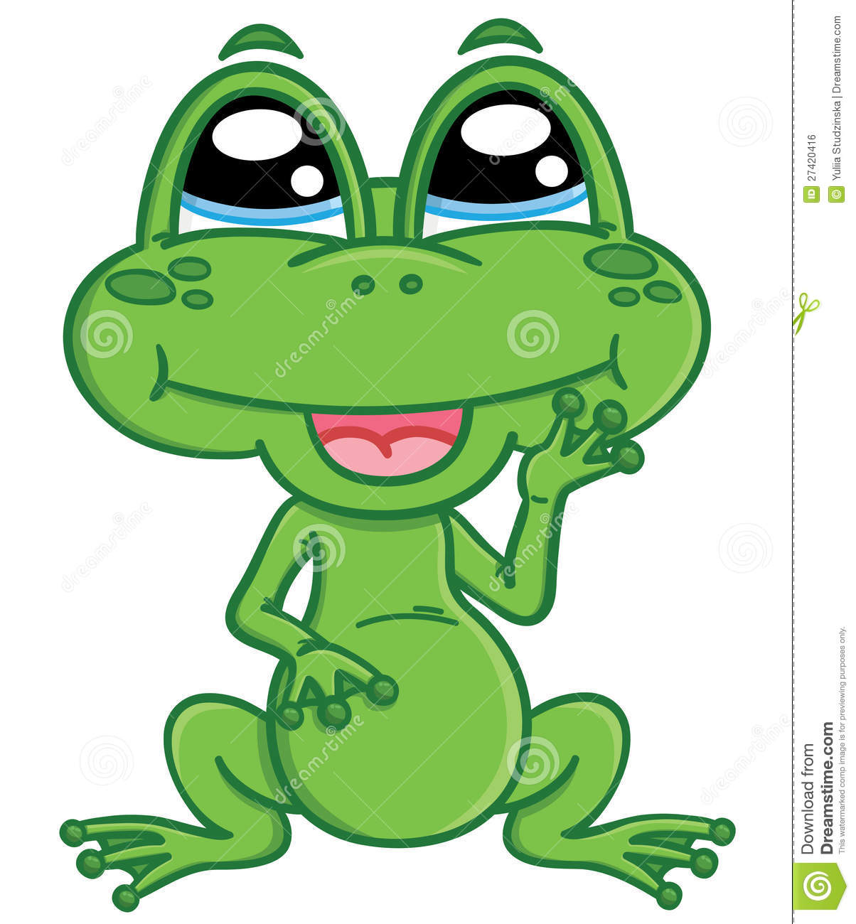 Cute Cartoon Frog Royalty Free Stock Image   Image  27420416