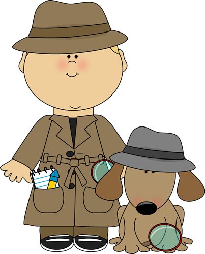 Detective And His Detective Dog From Mycutegraphics   Detective Clip
