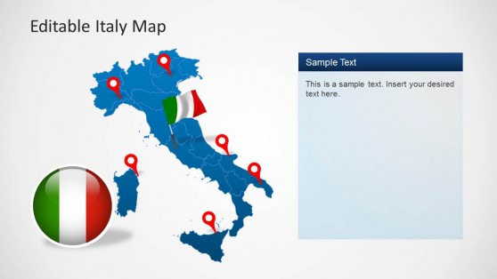 Editable Italy Map Template For Powerpoint   Slidemodel