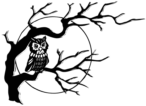 Flying Owl Drawing Owl In Tree Png