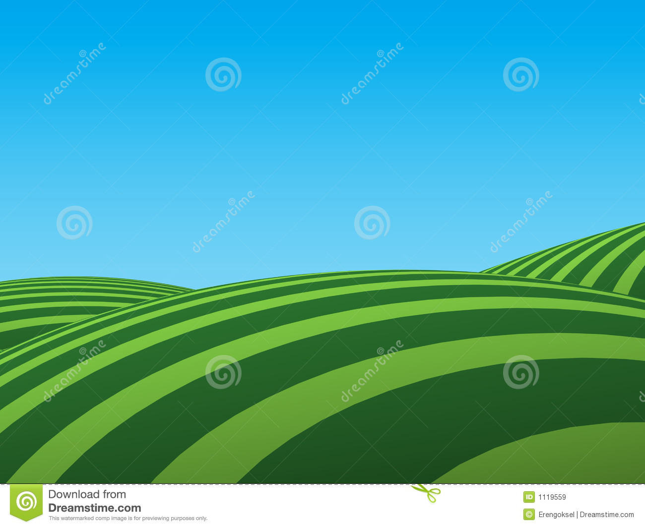 Green Hill Clipart Cartoon Style Green Fields