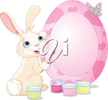 Iclipart   Clipart Illustration Of The Easter Bunny Painting An Easter