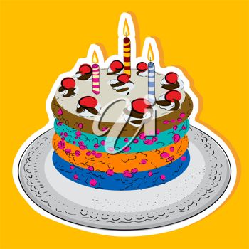 Iclipart   Royalty Free Clipart Image Of A Birthday Cake  Clipart