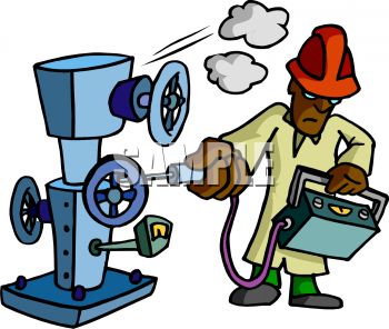 Inspector Checking Gauges On A Piece Of Equipment Clipart Image Jpg