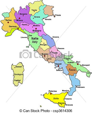 Map Of Italy Clipart   Cliparthut   Free Clipart