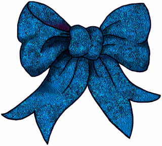   Paper Crafts  Ribbons And Bows   Set A22   Colorful Dots With Blue    