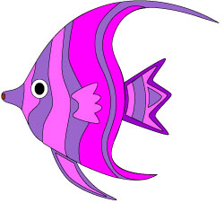 Pink And Purple Tropical Fish Clip Art