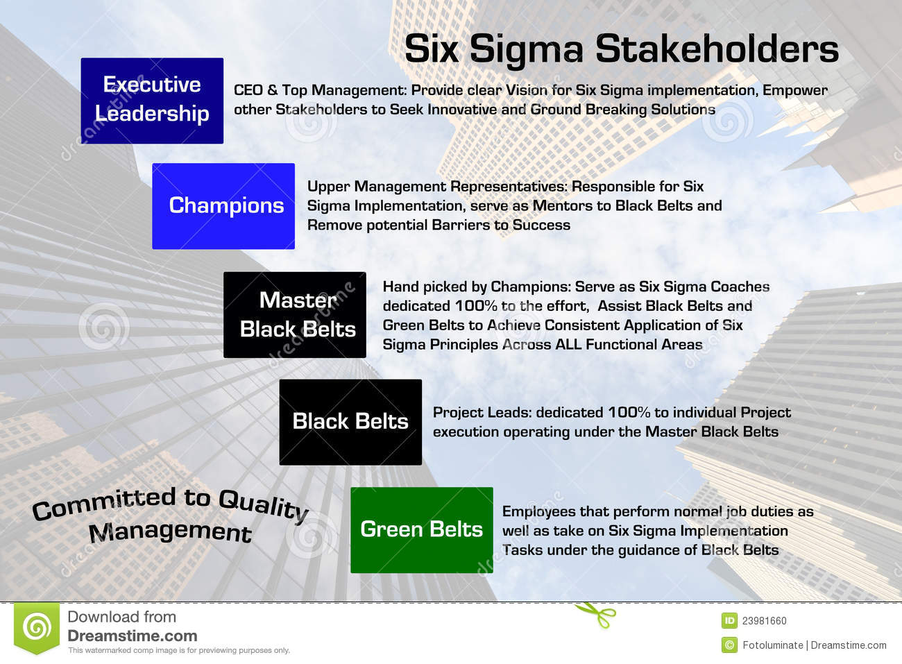Six Sigma Stakeholders Diagram Stock Photo   Image  23981660