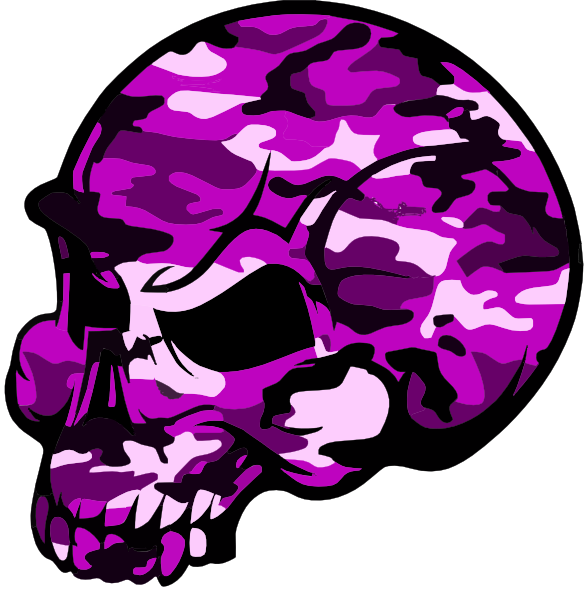 Skull Pink Camouflage Clip Art At Clker Com   Vector Clip Art Online