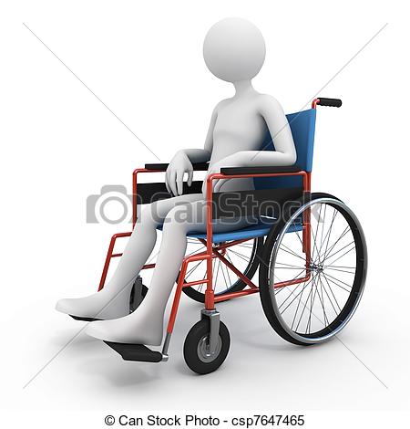 Stock Illustratie   Gehandicapt Persoon Wheelchair   Stock