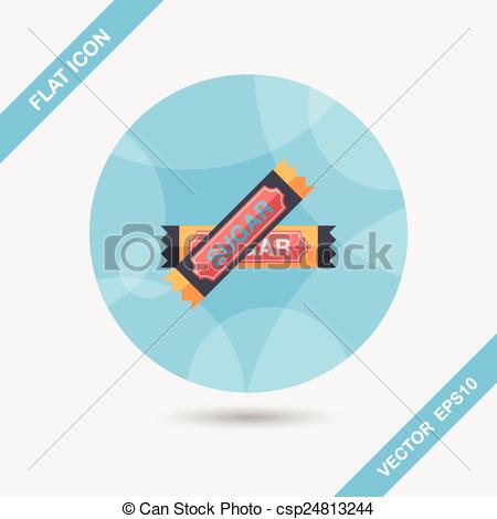 Sugar Packet Flat Icon With Long Shadow Eps10   Csp24813244