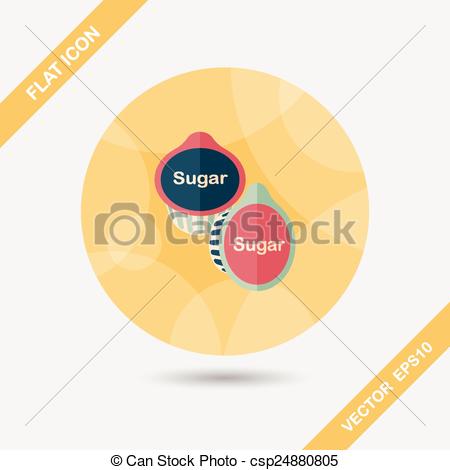 Sugar Packet Flat Icon With Long Shadow Eps10   Csp24880805