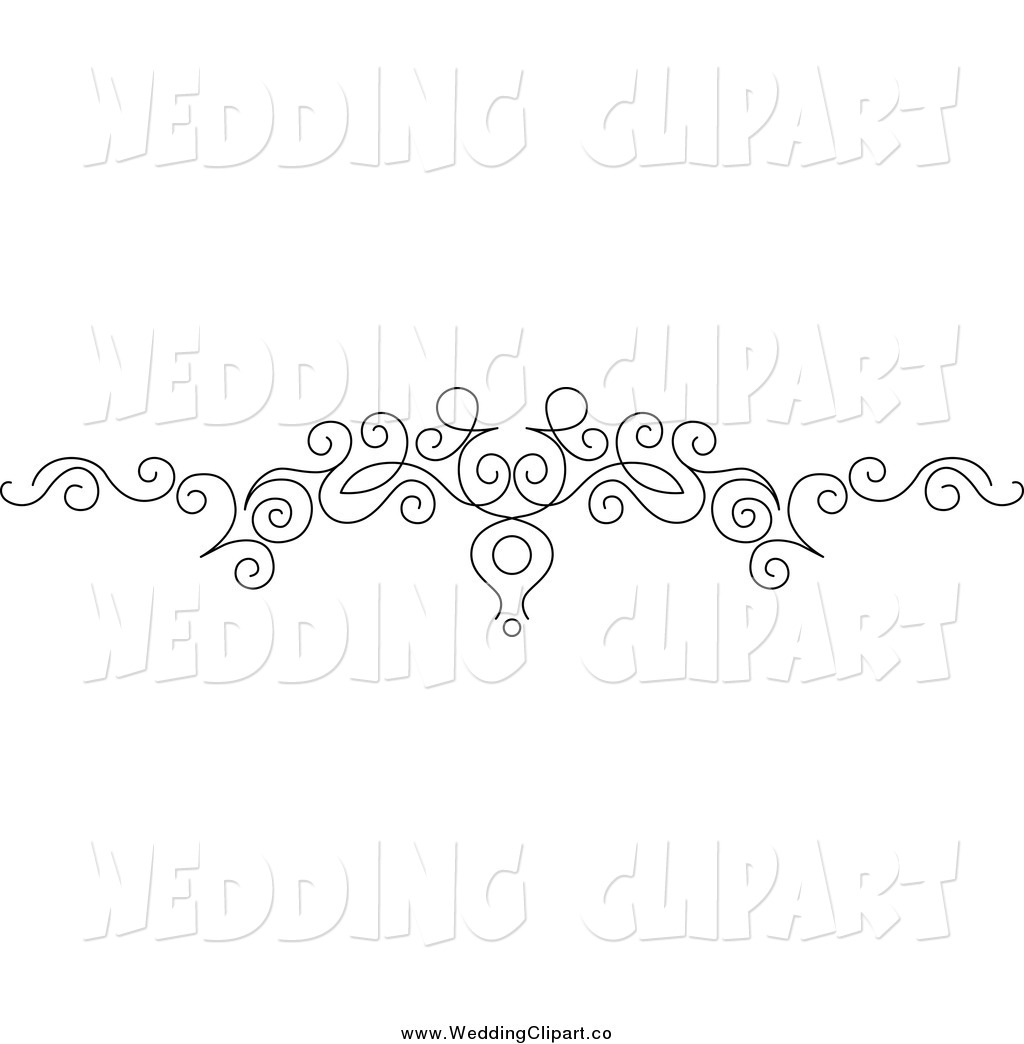 Swirl Wedding Border Design Element Black And White Swirl Wedding    