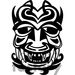 Tiki Clipart 1395933 Ancient Tiki Face Masks Clip Art 035 Jpg