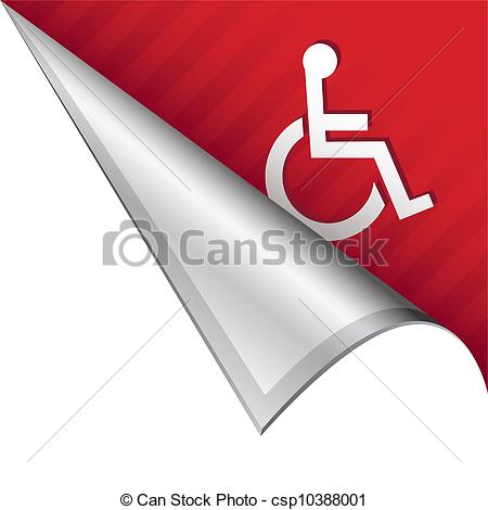 Vector   Wheelchair Hoek Tabblad   Stock Illustratie Royalty Vrije