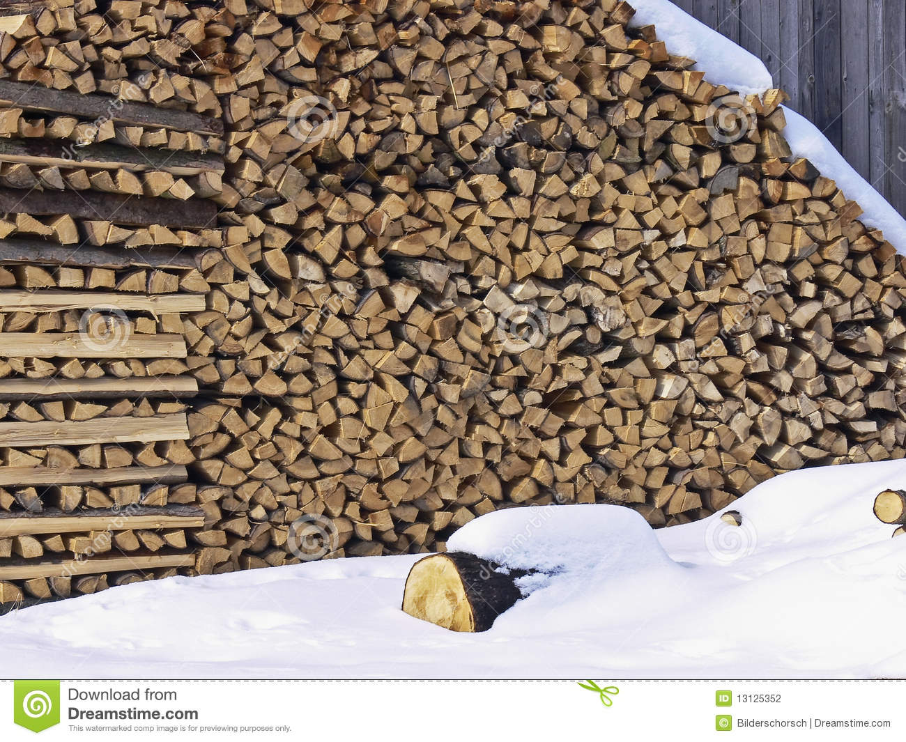 Wood Pile And Snow Stock Photography   Image  13125352