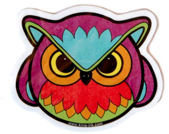 Angry Owl Vinyl Sticker