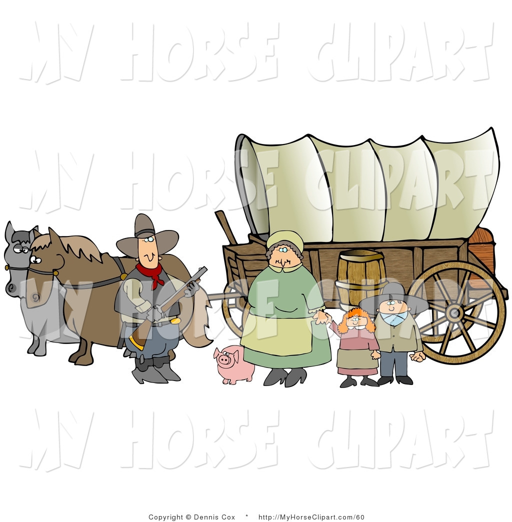 Art Clip Covered Pioneer Wagon