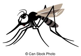 Cartoon Gnat   Cartoon Mosquito Gnat Isolated On White