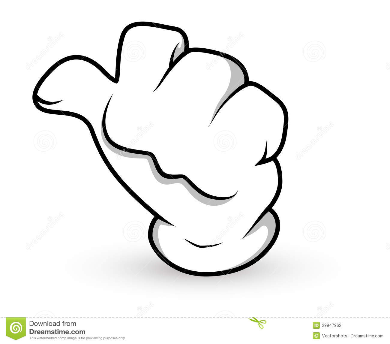 Cartoon Hand   Asking For Lift   Vector Illustration Stock Photography