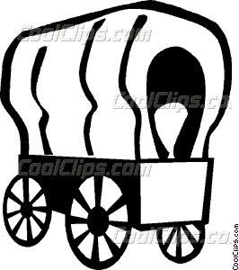 Covered Wagons Vector Clip Art