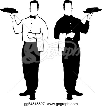 Eps Illustration   Resturant Waiter  Vector Clipart Gg54813827