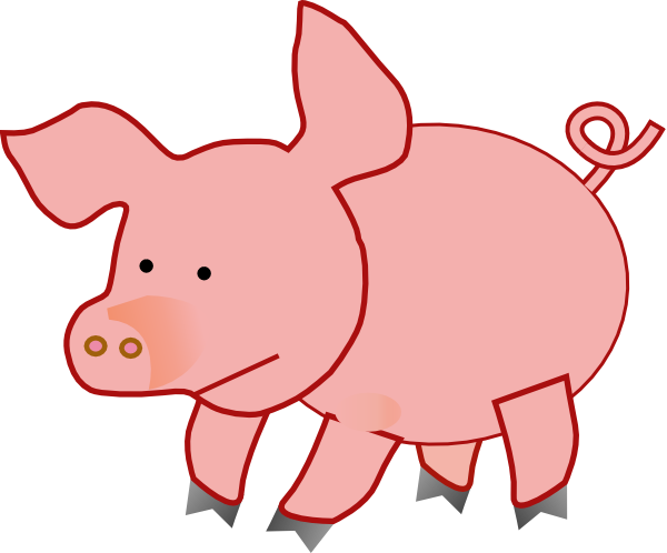 Fat Pig 1 Clip Art   Vector Clip Art Online Royalty Free   Public    