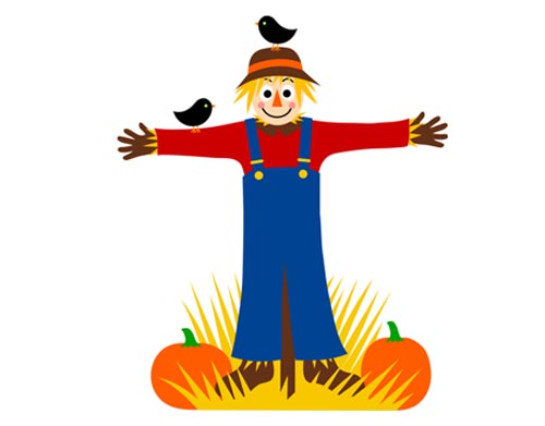 Funny Clown Styled Scarecrow Free Vector Clipart Icon Design For    